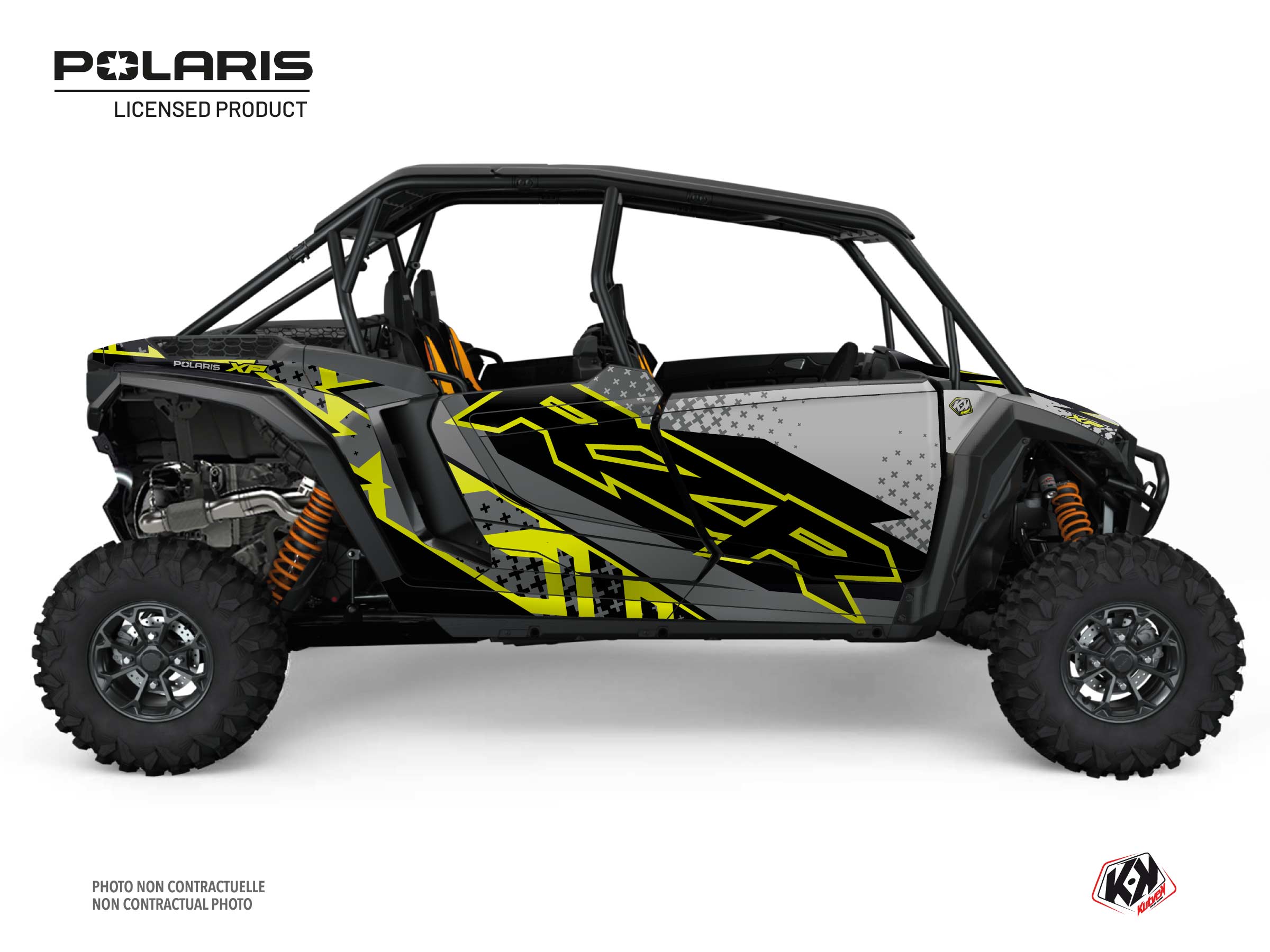 Kit Déco Ssv Stun Polaris Rzr Xp  4 Portes Vert/neon