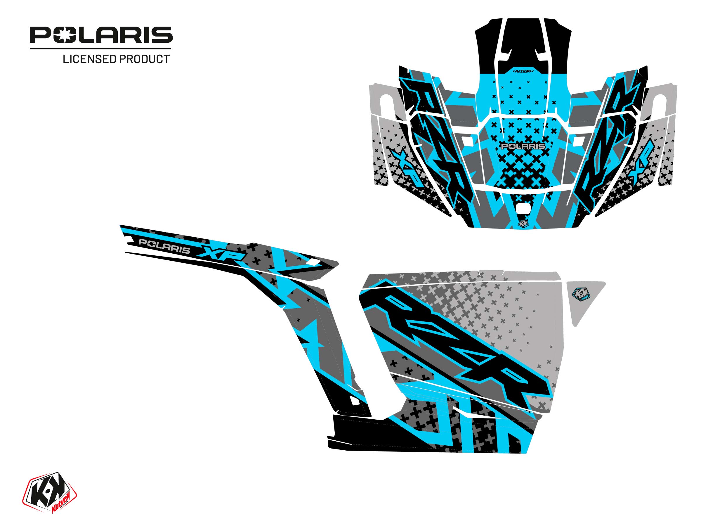 Polaris Rzr Xp Utv Stun Graphic Kit Blue