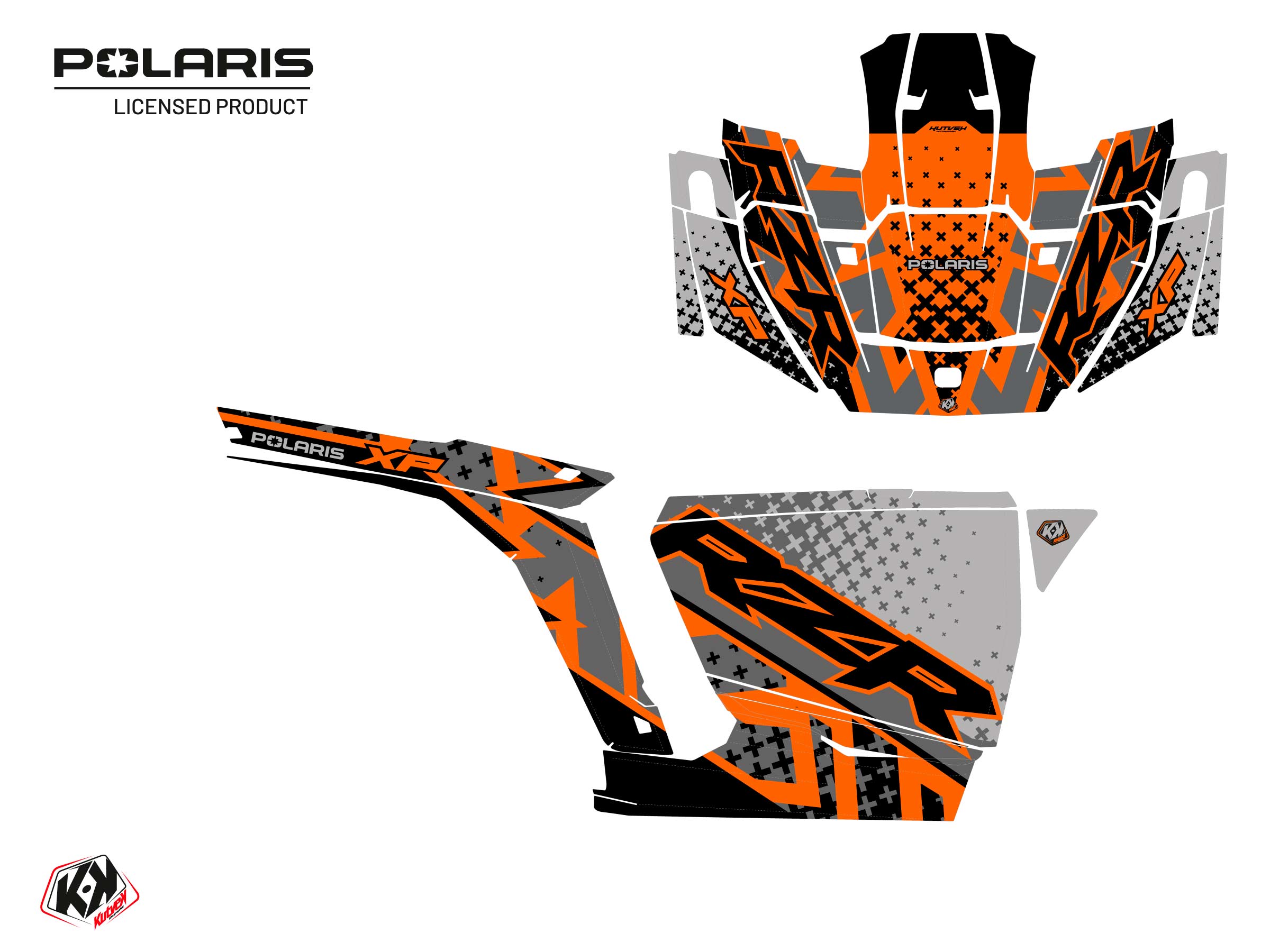 Polaris Rzr Xp Utv Stun Graphic Kit Orange