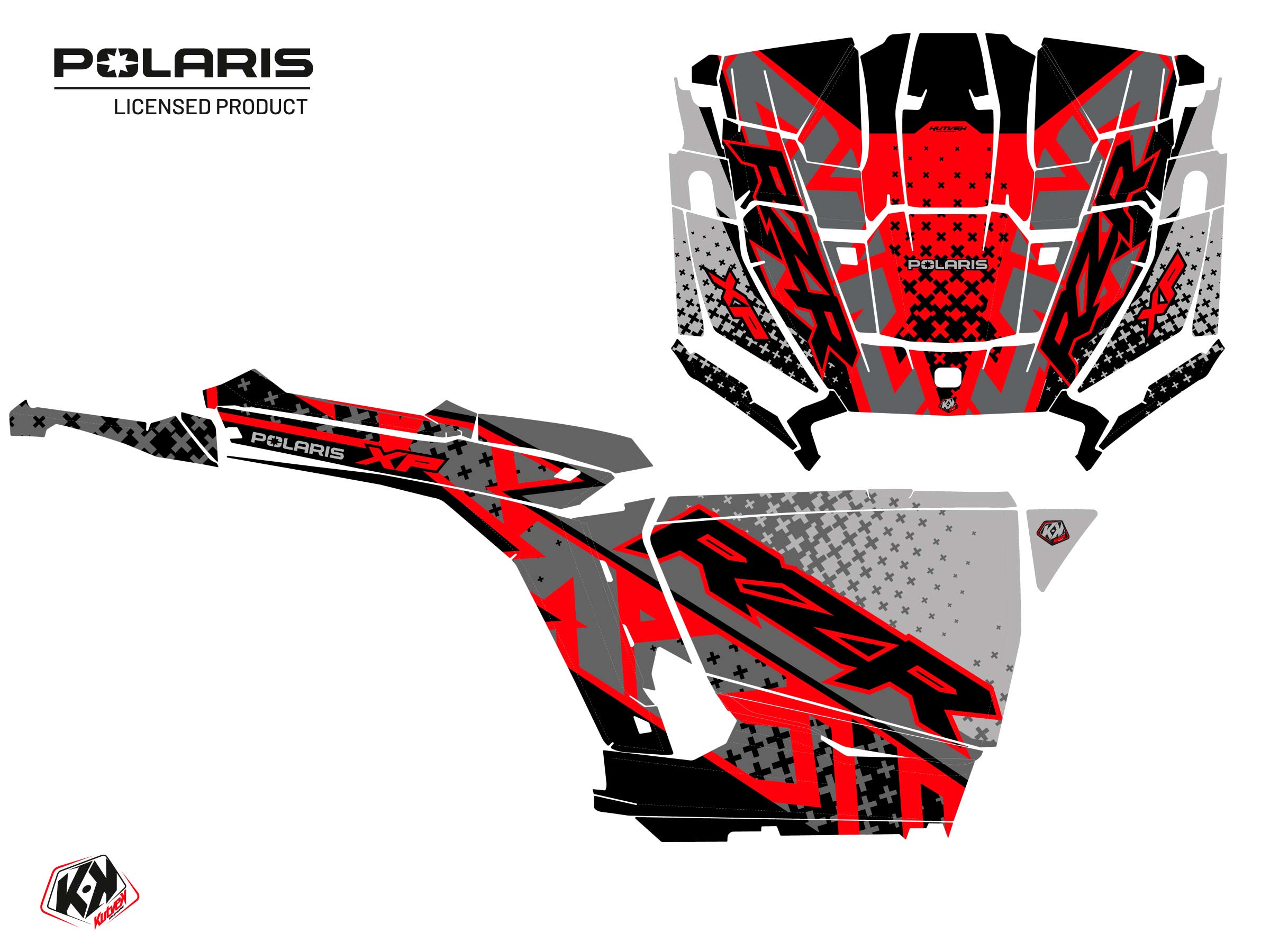 Polaris Rzr Xp Utv Stun Graphic Kit Red Full