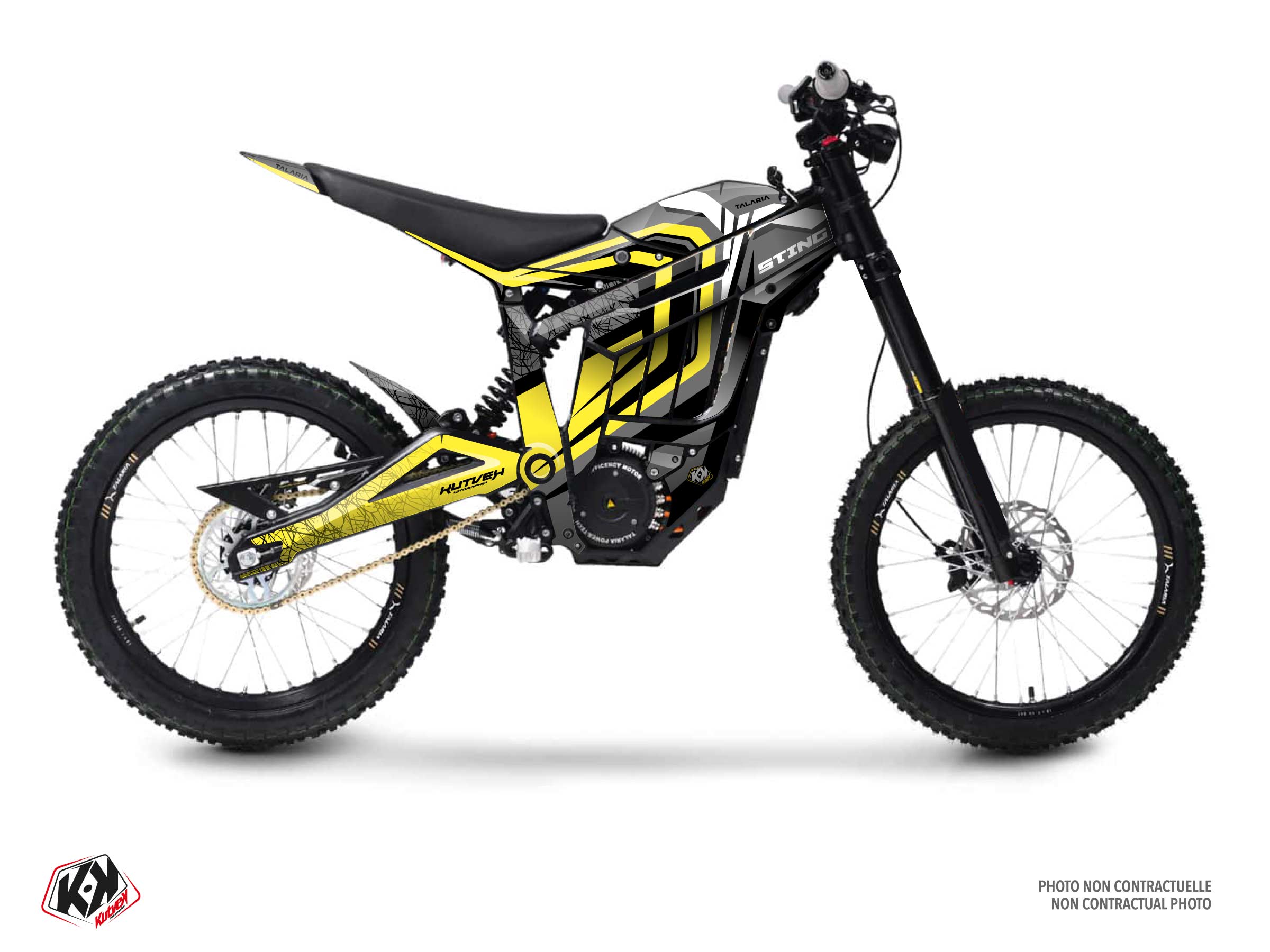 Talaria Sting Dirt Bike Thunder Graphic Kit Yellow