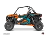 Polaris RZR 1000 Turbo UTV Titanium Graphic Kit Orange Blue