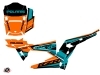 Polaris RZR 1000 Turbo UTV Titanium Graphic Kit Orange Blue