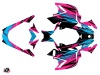 Skidoo REV-XP Snowmobile Torrifik Graphic Kit Pink Blue