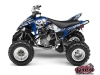 Yamaha 250 Raptor ATV Trash Graphic Kit Black Blue