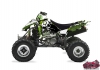 Kawasaki 400 KFX ATV Trash Graphic Kit Black Green