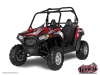 Polaris RZR 570 UTV Trash Graphic Kit Black Red