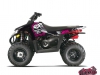 Polaris Scrambler 500 ATV Trash Graphic Kit Black Pink