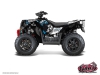 Kit Déco Quad Trash Polaris Scrambler 850-1000 XP Noir Bleu FULL