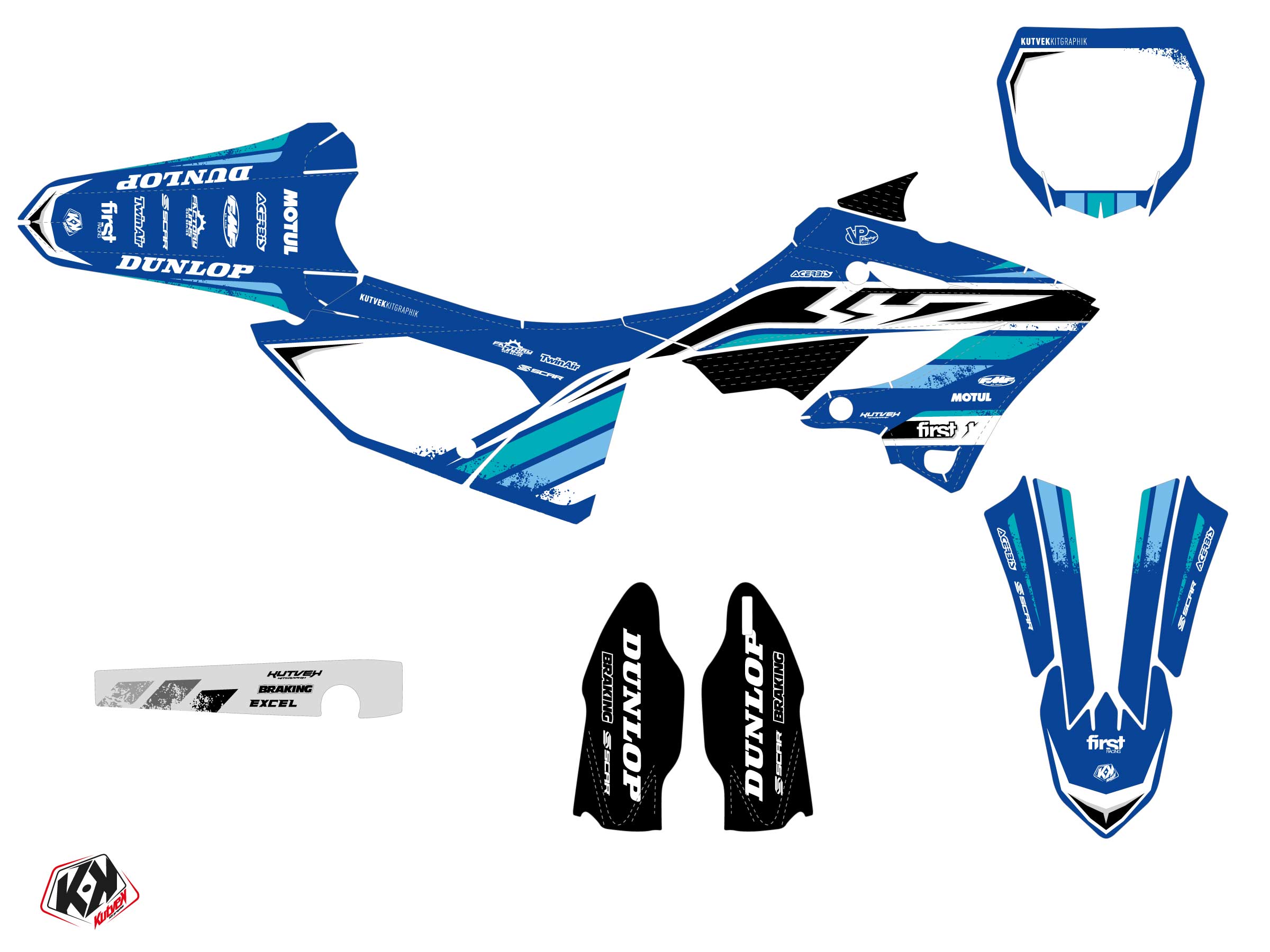 Yamaha Yz 250 Dirt Bike Trix Graphic Kit Black