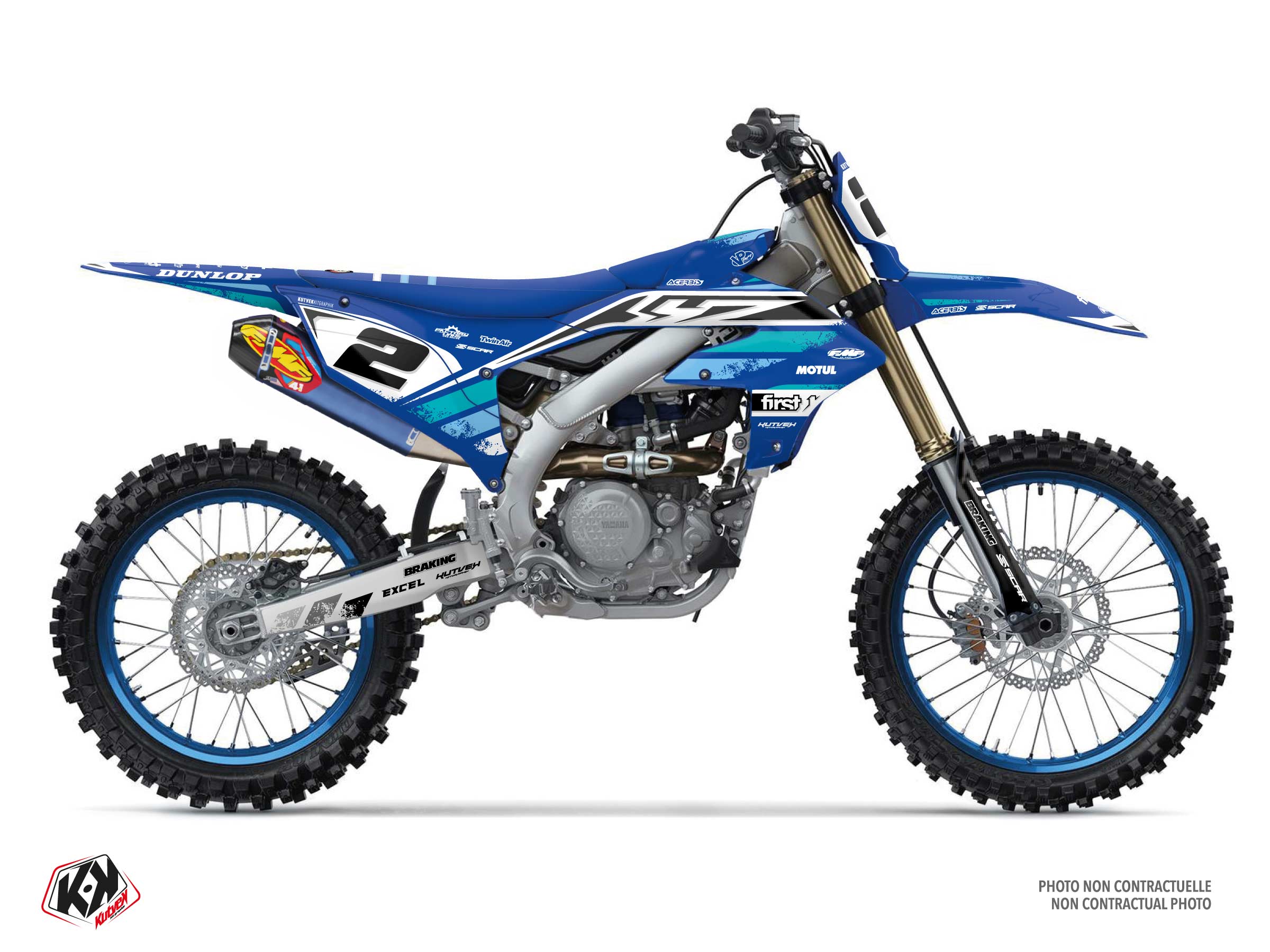 KIT DÉCO MOTOCROSS TRIX YAMAHA YZ 450 F BLEU