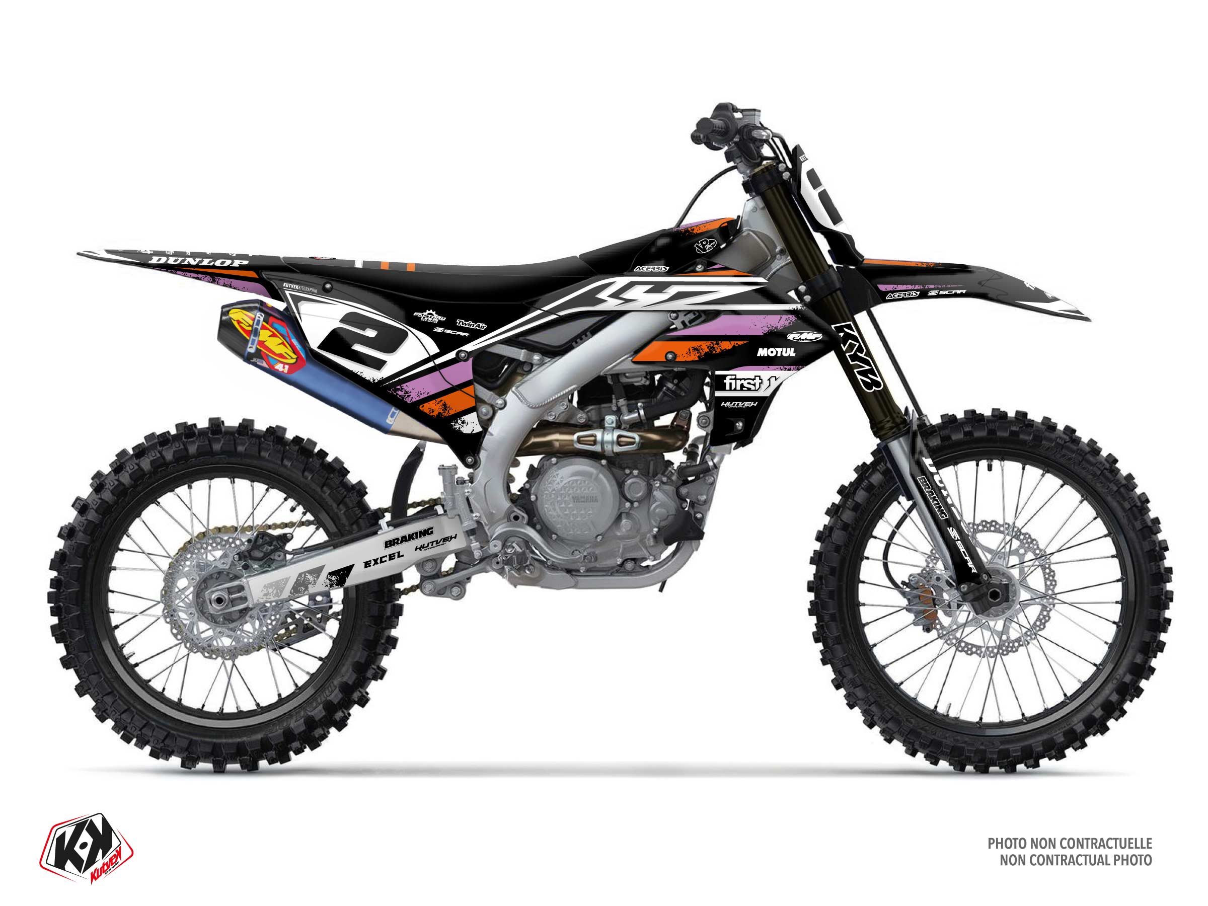 YAMAHA YZ 450 F DIRT BIKE TRIX GRAPHIC KIT BLACK