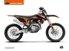 KTM 125 SX Dirt Bike Trophy Graphic Kit Black Orange 