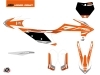 Kit Déco Moto Cross Trophy KTM 125 SX Orange Blanc