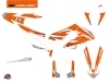 Kit Déco Moto Cross Trophy KTM 250 FREERIDE Orange Blanc