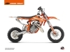 Kit Déco Moto Cross Trophy KTM 50 SX Orange Blanc