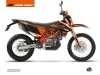 Kit Déco Moto Trophy KTM 690 ENDURO R Noir Orange