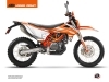 Kit Déco Moto Trophy KTM 690 ENDURO R Orange Blanc