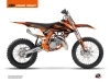 KTM 85 SX Dirt Bike Trophy Graphic Kit Black Orange 