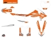 KTM 85 SX Dirt Bike Trophy Graphic Kit Orange White