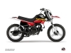 Kit Déco Moto Cross US STYLE Yamaha PW 50 Rouge Noir