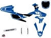 Yamaha 250 YZF Dirt Bike Vintage Graphic Kit Blue
