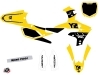 Yamaha 250 YZF Dirt Bike Vintage Graphic Kit Yellow