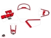 Yamaha PW 50 Dirt Bike Vintage Graphic Kit Red