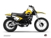 Kit Déco Moto Cross Vintage Yamaha PW 80 Jaune