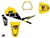 Kit Déco Moto Cross Vintage Yamaha PW 80 Jaune