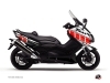 Yamaha TMAX 500 Maxiscooter Vintage Graphic Kit Red