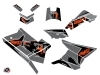Polaris Scrambler 850-1000 XP ATV Visor Graphic Kit Black Orange