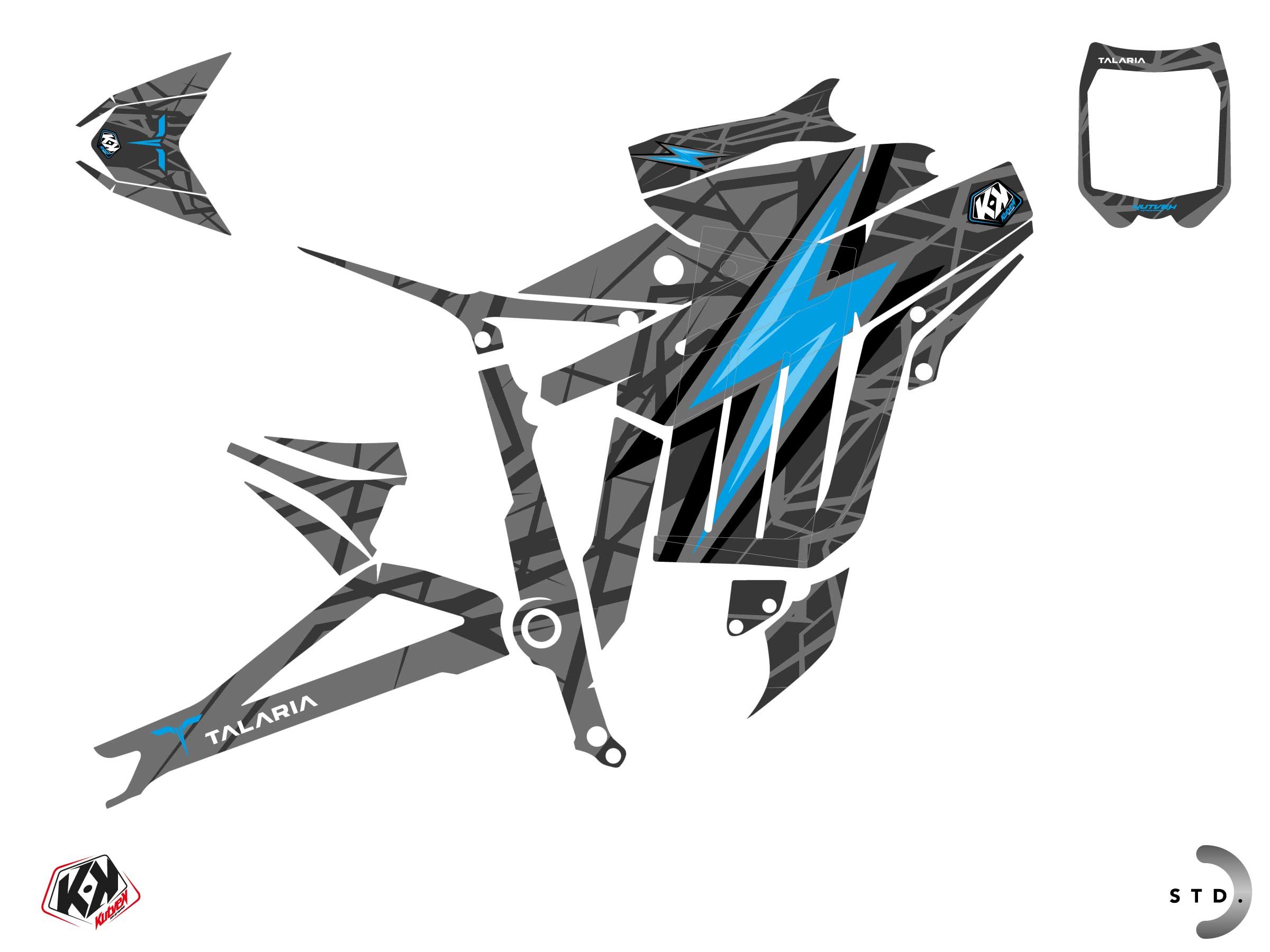 Talaria Sting Dirt Bike Volt Graphic Kit Blue
