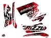 Yamaha 550-700 Grizzly ATV Wild Graphic Kit Red