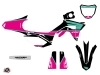 Honda 450 CRF Dirt Bike Wing Graphic Kit Turquoise