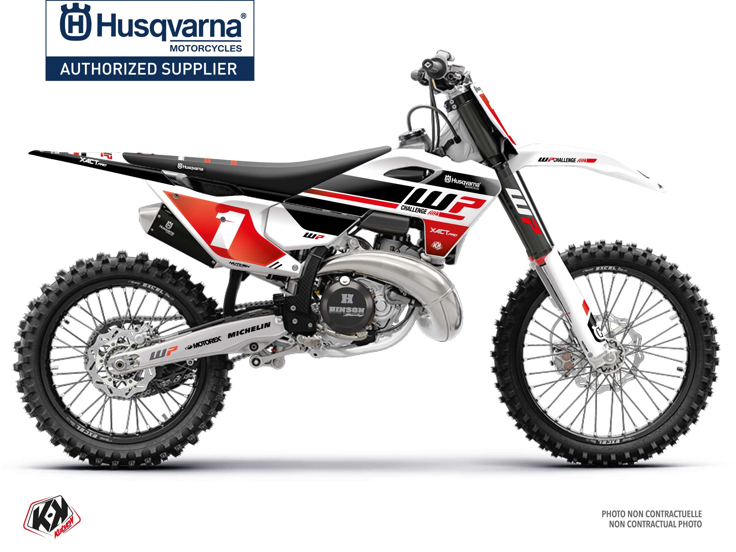 Kit Déco Motocross Wp23 Husqvarna Tc 125 Blanc