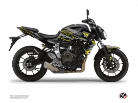 Yamaha MT 07 Street Bike Night Graphic Kit Black Yellow