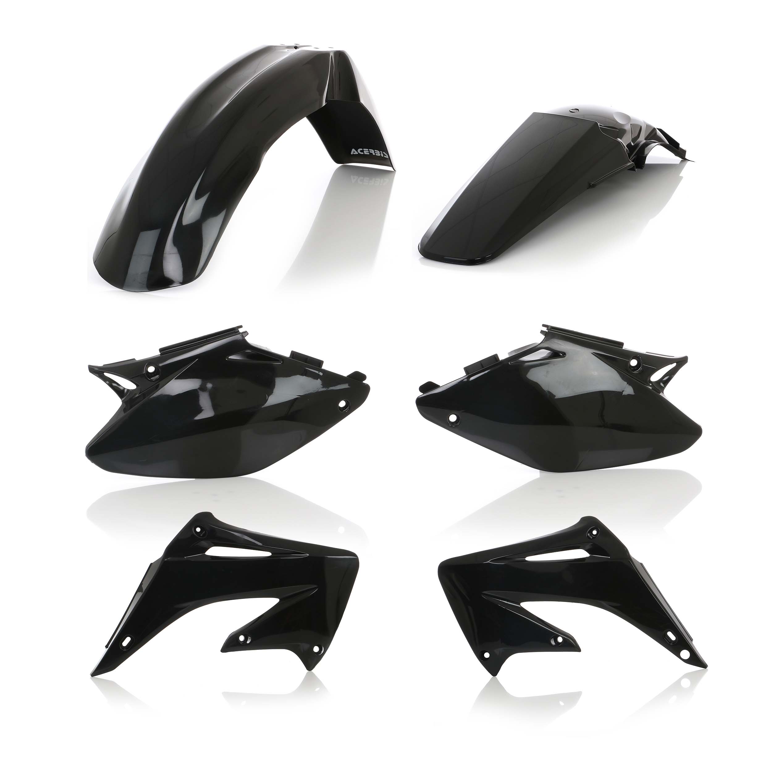 Plastics Kit ACERBIS Dirt Bike HONDA CR 250 R 2T Black 2002