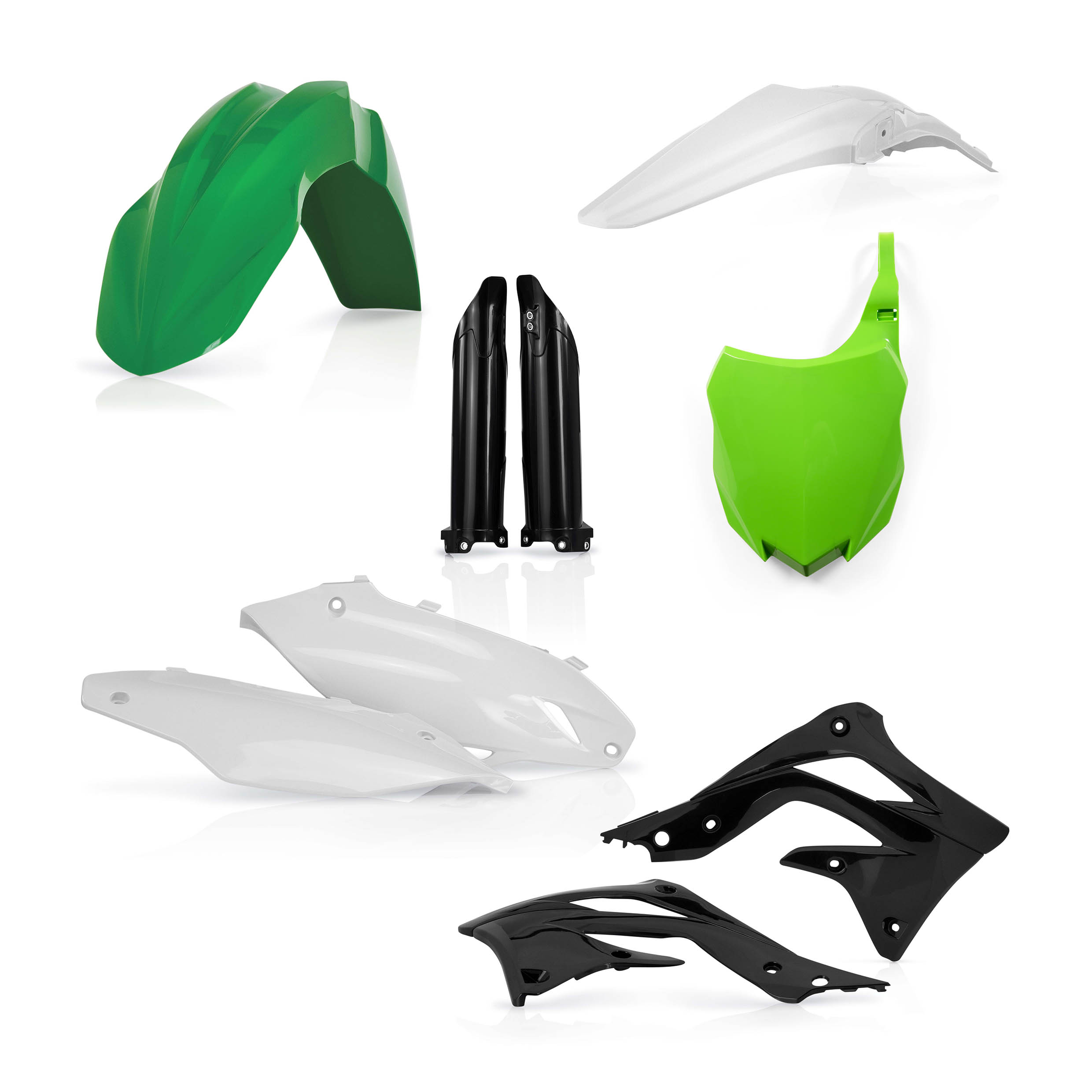 Plastics Kit ACERBIS Dirt Bike KAWASAKI KXF 450 Green black 2015 FULL