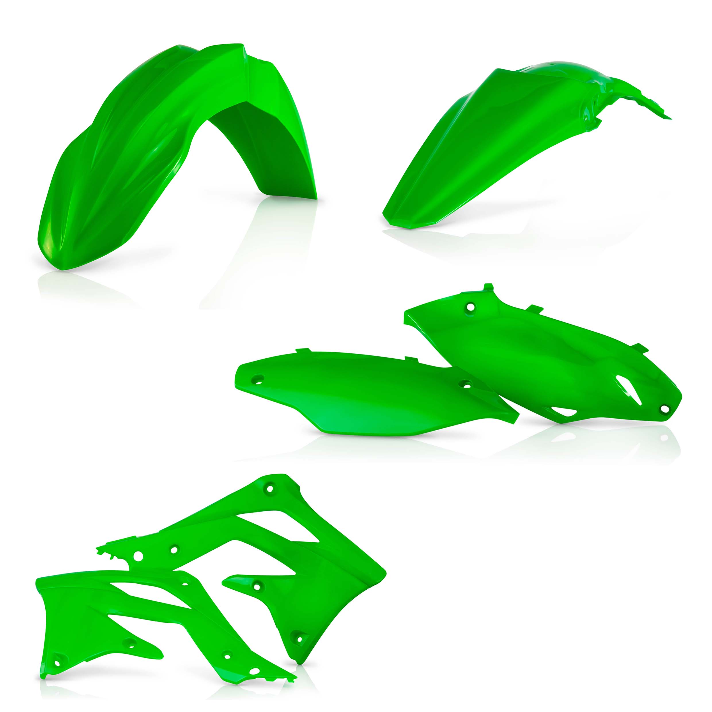 Plastics Kit ACERBIS Dirt Bike KAWASAKI KXF 450 Green 2014 Kutvek Kit