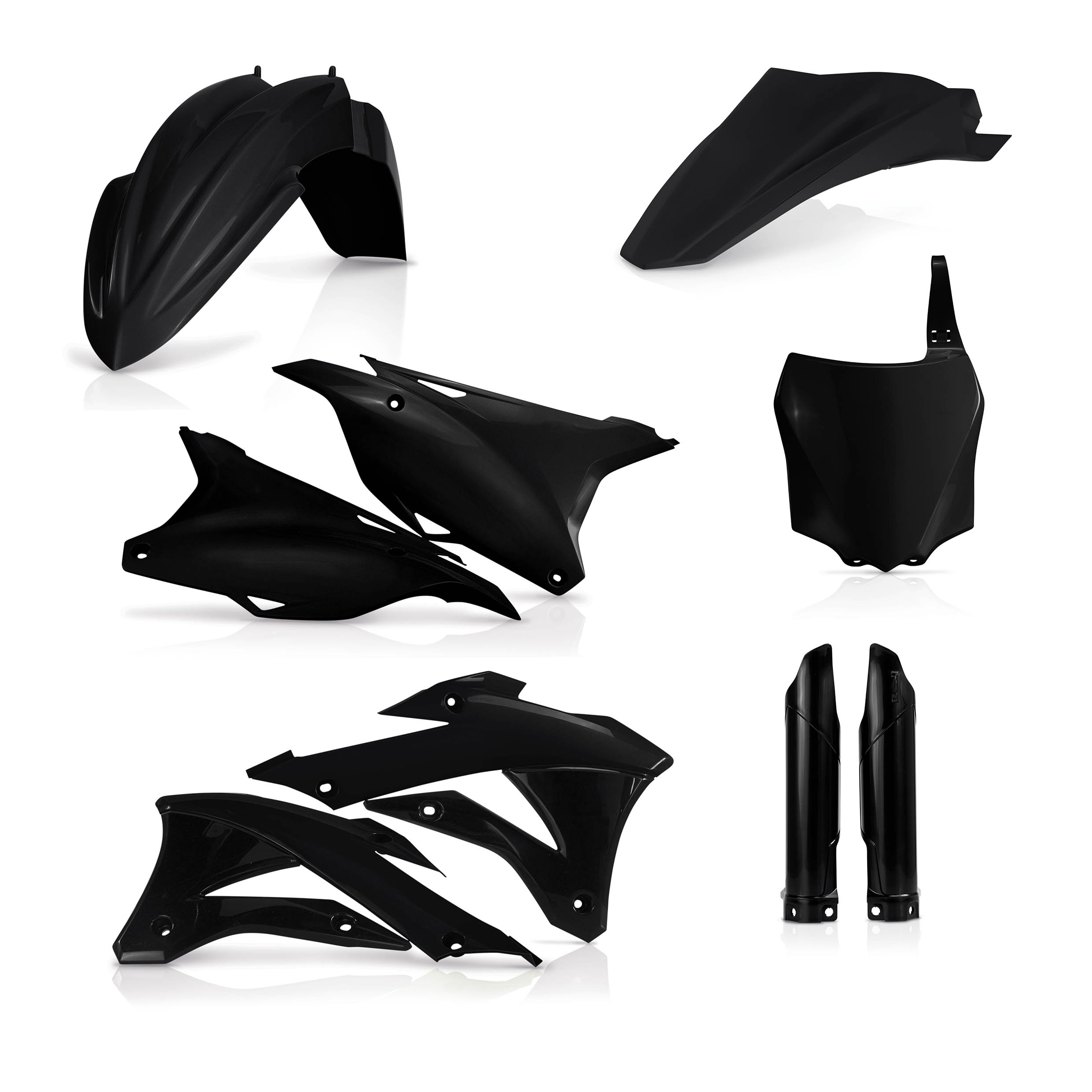 Kit Plastiques ACERBIS Moto Cross KAWASAKI KX 85 Noir 2017 FULL