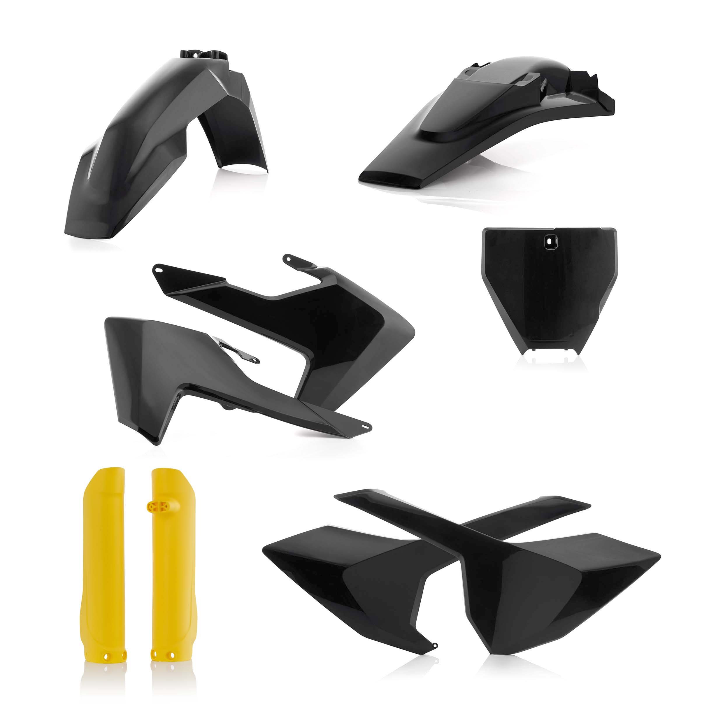 Kit Plastiques ACERBIS Moto Cross HUSQVARNA FC 450 Noir jaune 2018 FULL