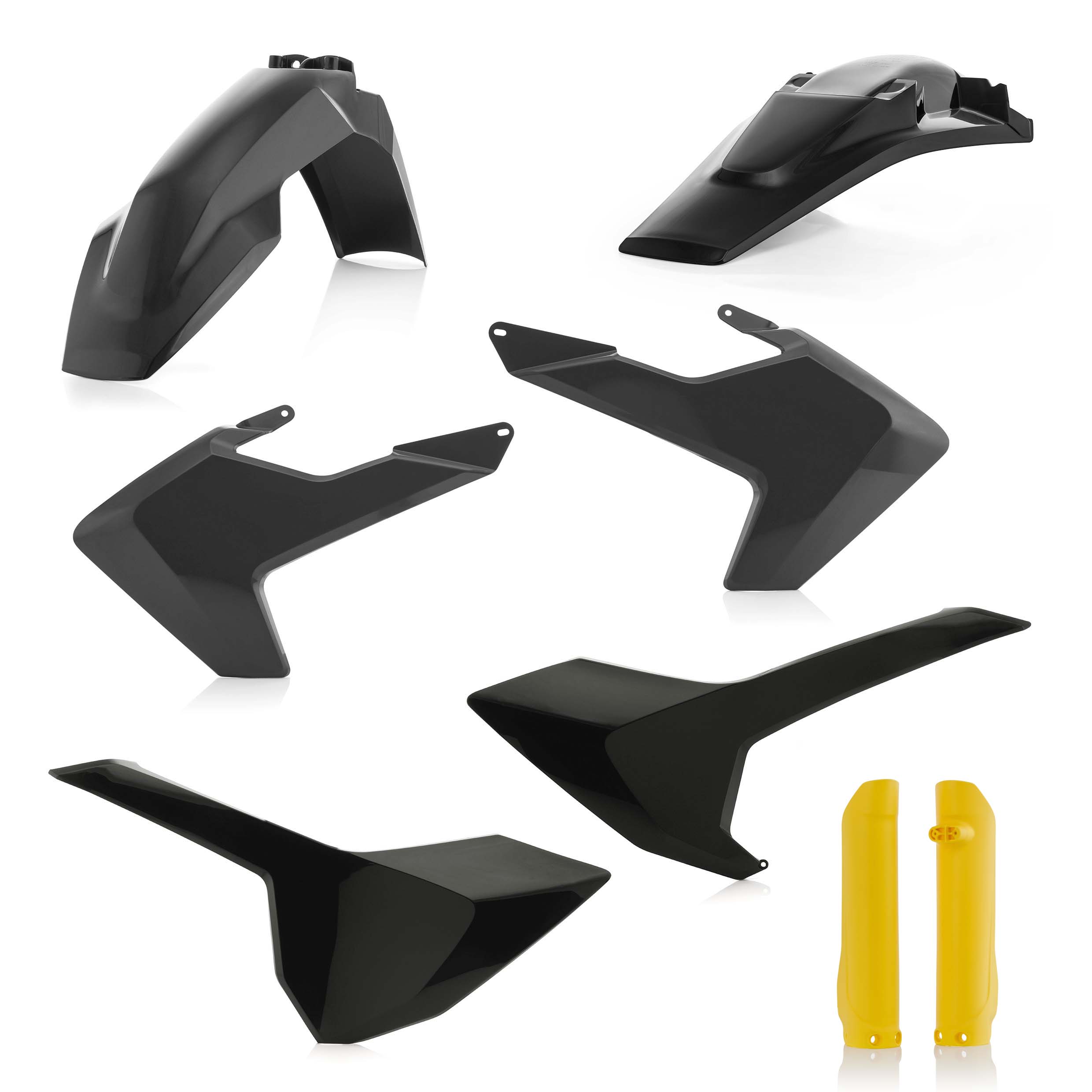 Plastics Kit ACERBIS Dirt Bike HUSQVARNA TE 125 Black yellow 2017 FULL
