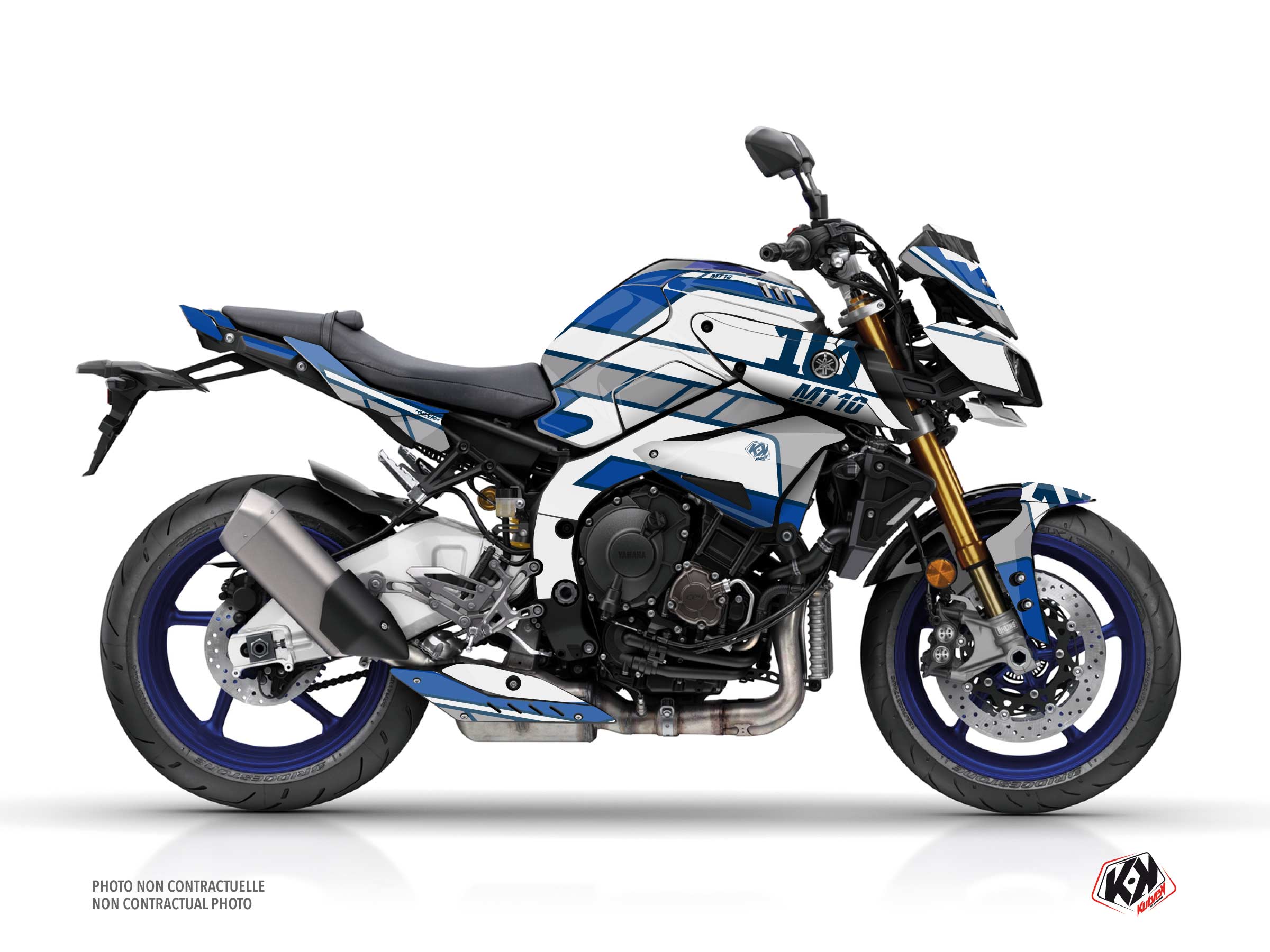 Yamaha Mt 10 Street Bike Fifty Graphic Kit Blue - Kutvek Kit Graphik
