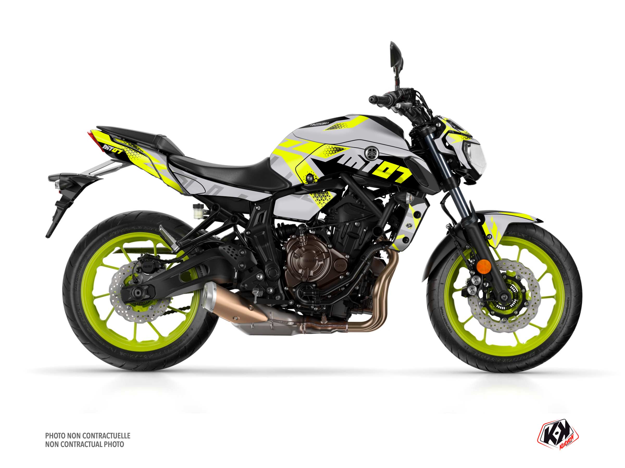 Yamaha MT 07 Street Bike Sanctuary Graphic Kit Yellow