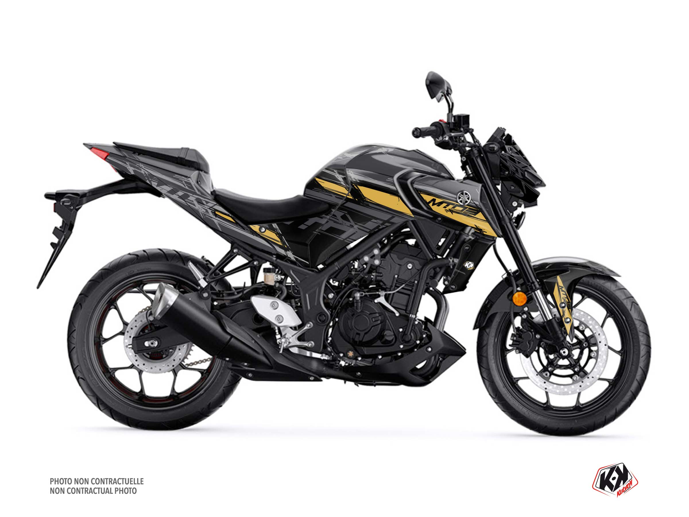 Yamaha MT 03 Street Bike Channel Graphic Kit Black