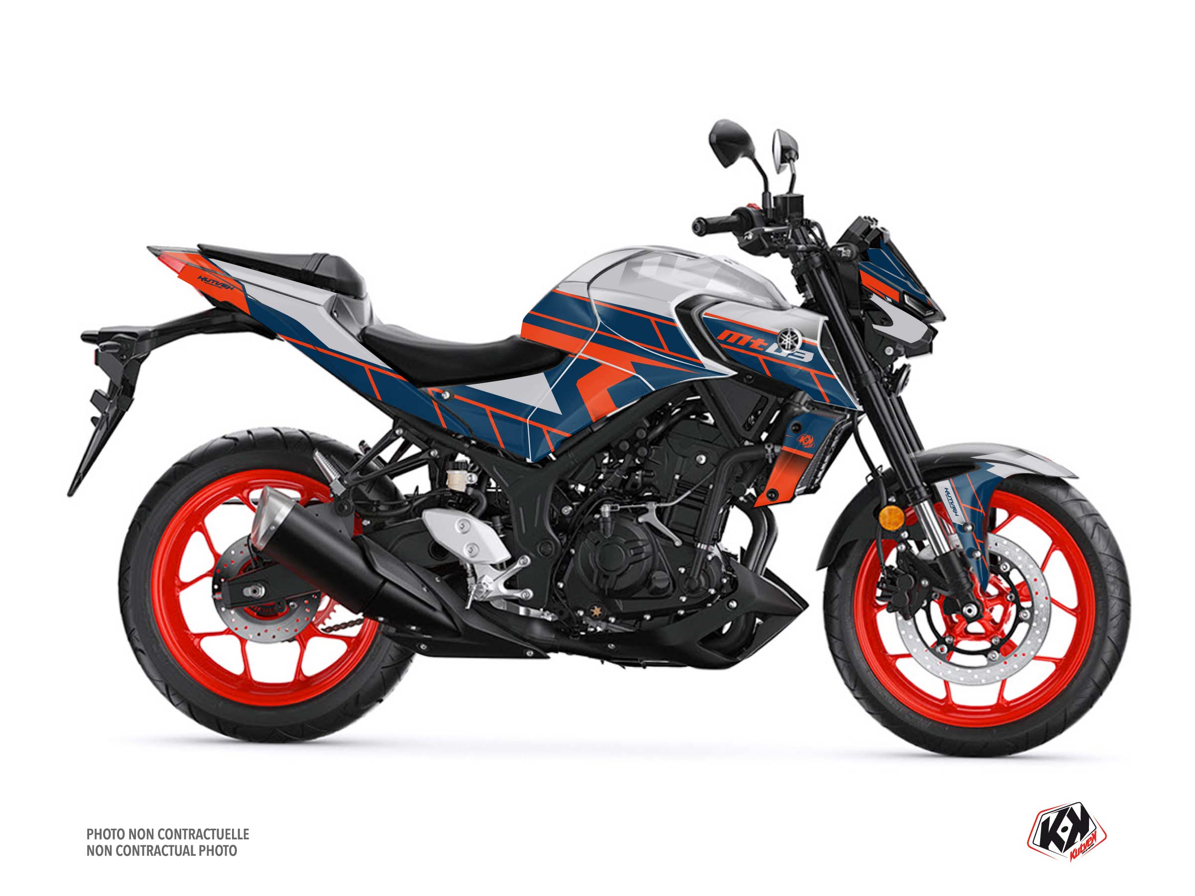 Yamaha MT 03 Street Bike Conquer Graphic Kit Grey