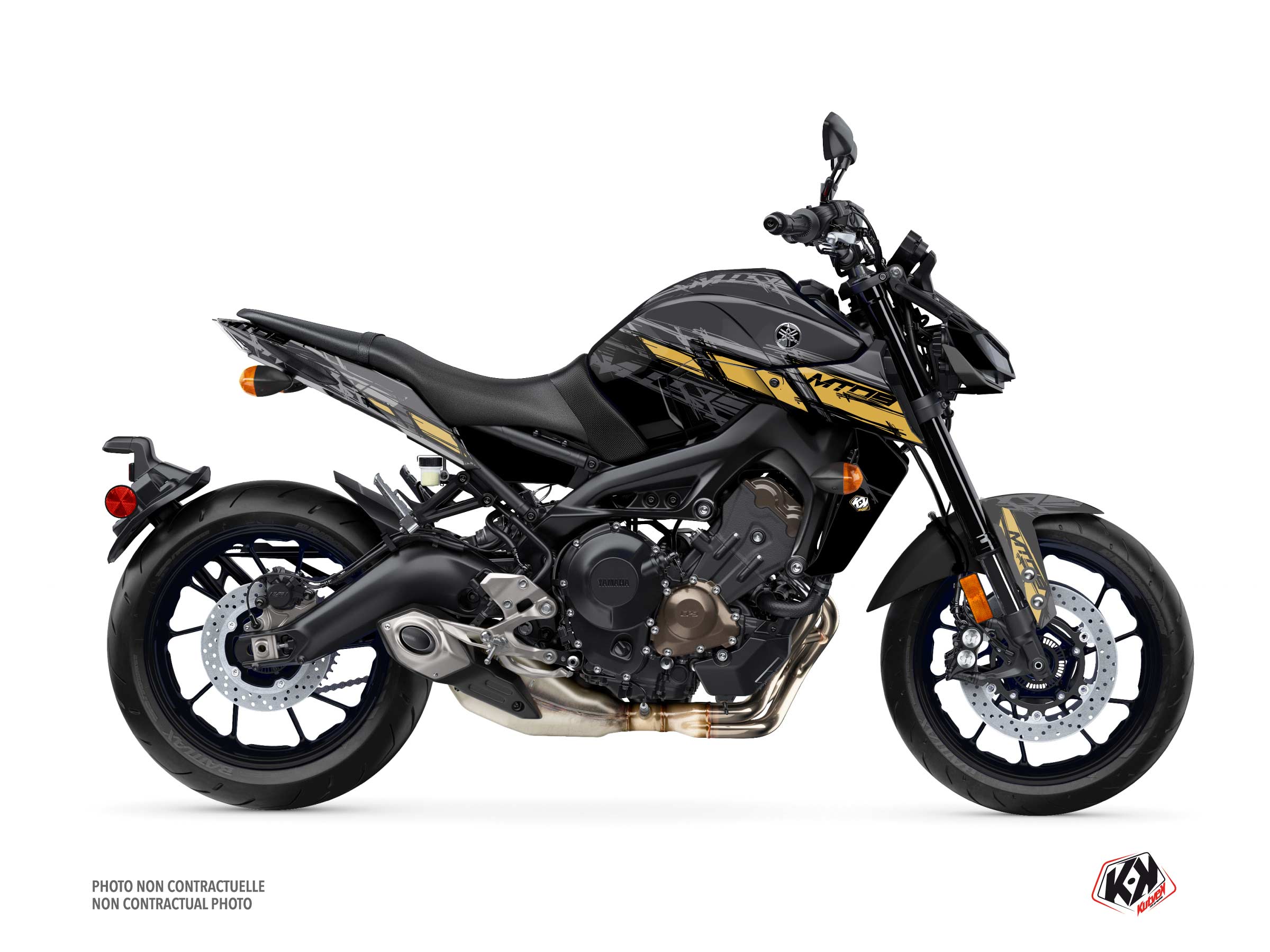 Yamaha MT 09 Street Bike Channel Graphic Kit Black