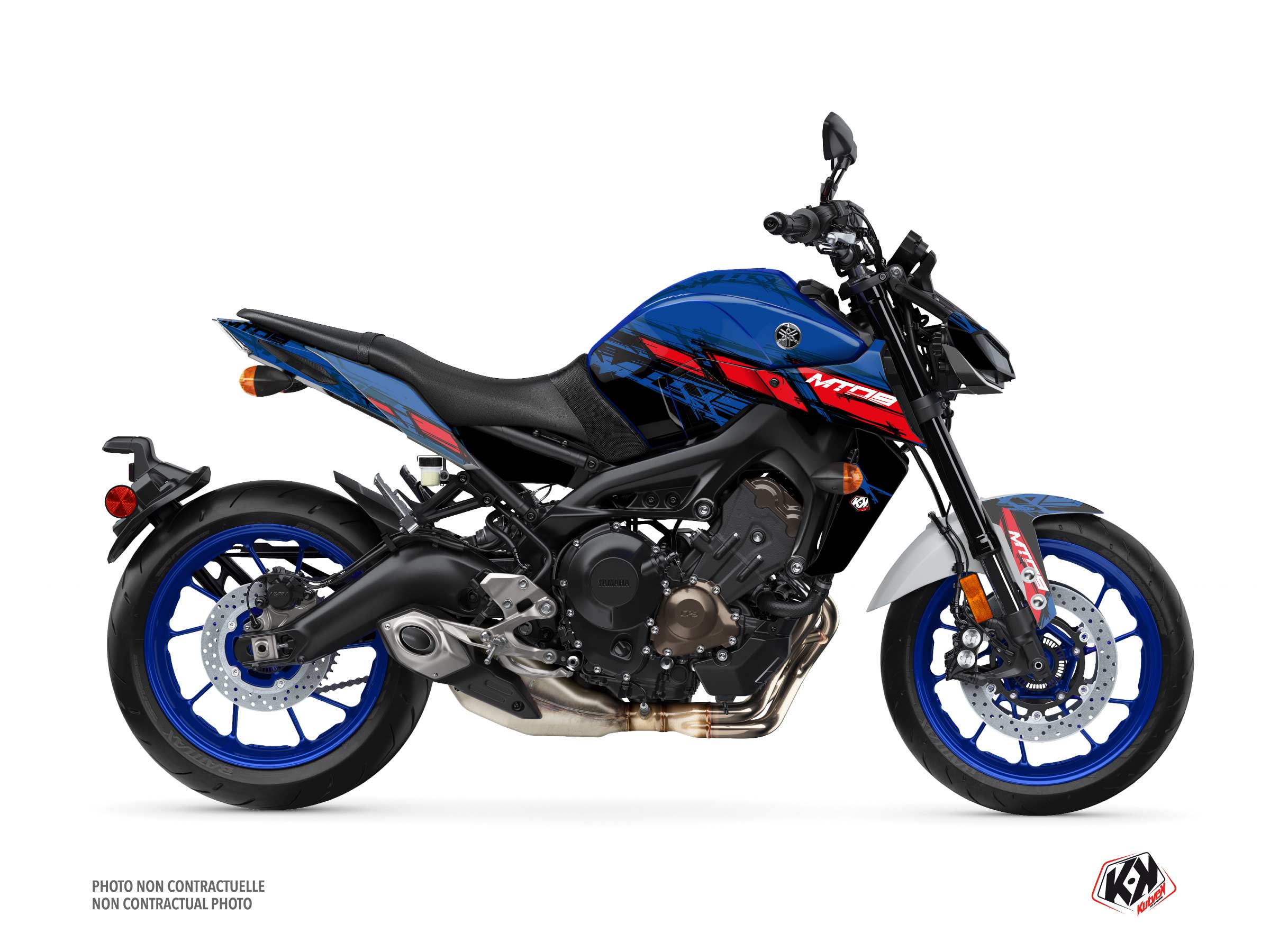 Kit Déco Moto Channel Yamaha MT 09 Bleu