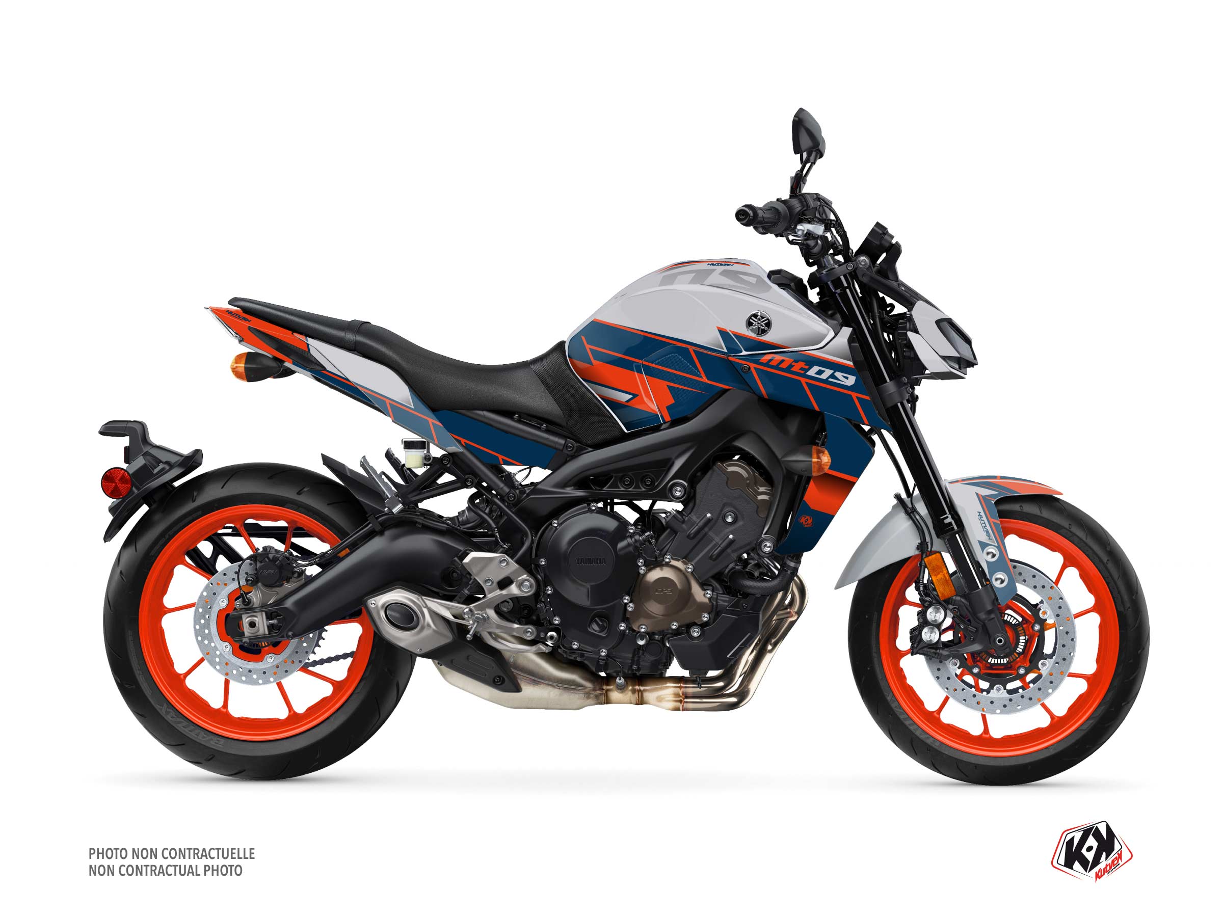 Yamaha MT 09 Street Bike Conquer Graphic Kit Grey